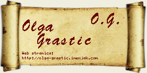 Olga Grastić vizit kartica